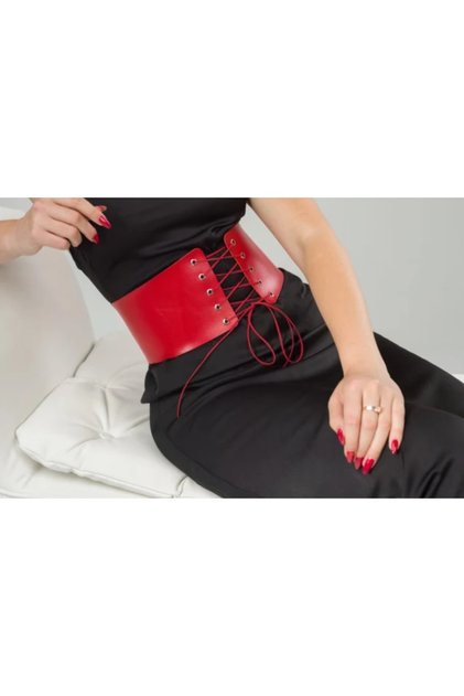 Ers Leather Kors Belt Red