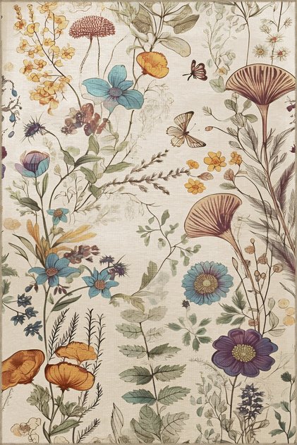 Nature Themed Multicolor Flower Leaf Pattern Creative Modern Decorative Carpet 2309