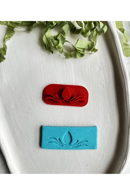Lotus Bud Ceramic Polymer Clay Seal
