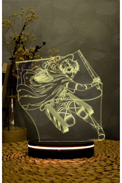 Yubi Design Levi Ackerman , Attack on Titan - 3 boyutlu led lamba