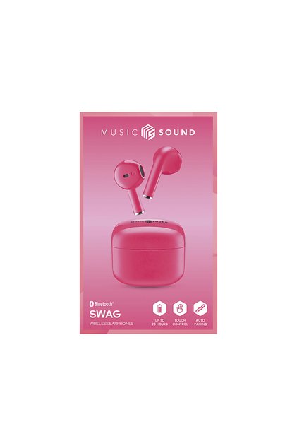 Music Sound Swag Tws Bluetooth Kulak Içi Kulaklık Pembe