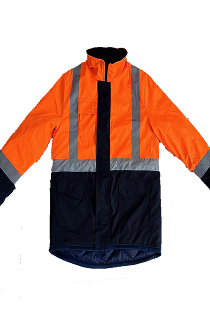 Reflektörlü Turuncu Kışlık Mont-bonding Parka