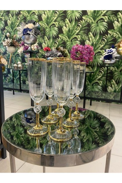 Genuine Gilt 6-Piece Amore Coffee Side Water Glass