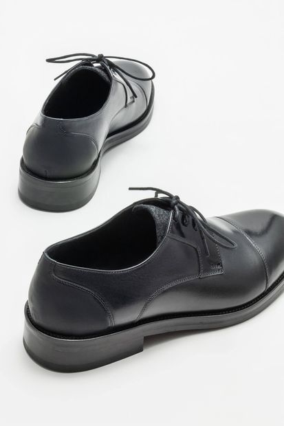 Elle Shoes Siyah Deri Erkek Klasik Ayakkabı - 4