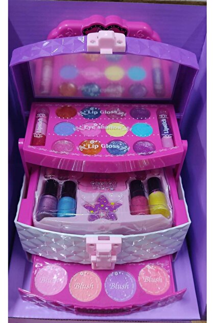 Tower Toys Oyuncak Makyaj Seti Pretty Pinky 3Katmanlı Güzellik