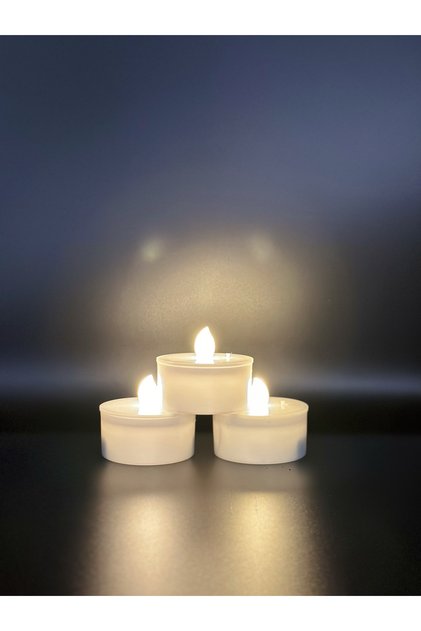 3 ad 4 cm yüzen mum cap 6 cm krem renk