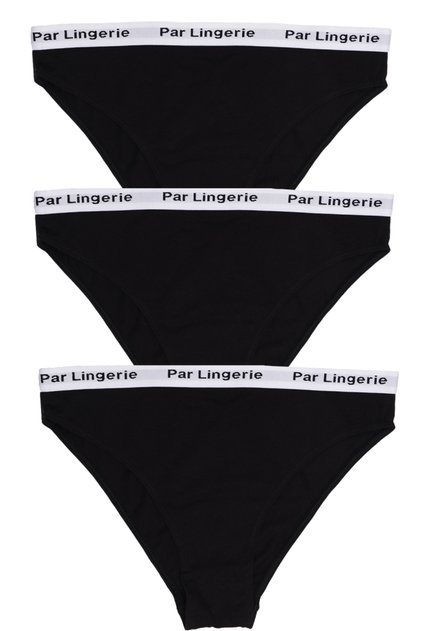 Women's 3-Piece Slip Panties Black