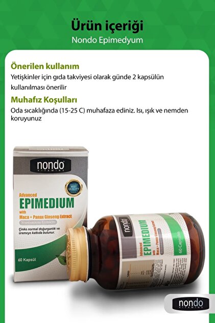 Nondo Advanced Epimedyum (Epimedium)  60 Kapsül - 3