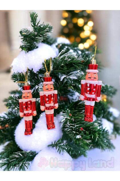 Christmas Pine Tree Ornament 3 Pieces Nutcracker Ornament Christmas Tree Nutcracker Lead Sock Ornament 13 Cm