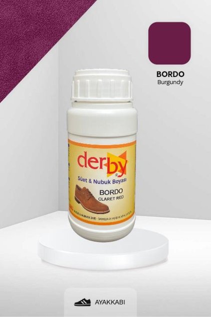 Bordo Süet Ve Nubuk Deri Boyası 250 ml / Süet Nubuk Ayakkabı Boyası