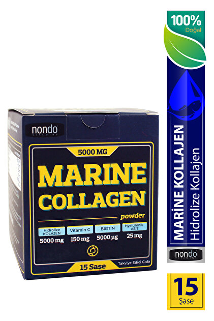 Nondo Marine Kolajen / Collagen 15 Saşe (HİDROLİZE KOLAJUEN, C VİTAMİNİ, BİOTİN, SELENYUM) - 2