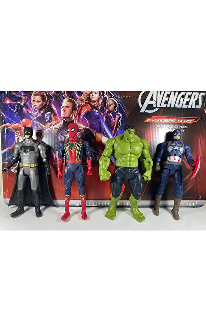 MARVEL 17体フィギュアセット figür karakter Avengers Süper Kahramanlar, 17 Cm Işıklı Eklemli