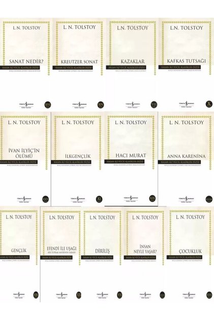 Hasan Ali Yücel Klasikleri Lev Nikolayeviç Tolstoy Books Total 13 Book Set