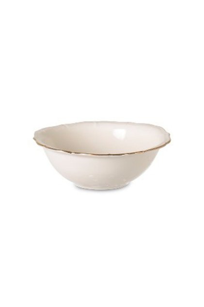 Bone Gold Yaldızlı Kase - Beyaz - 10,5 cm