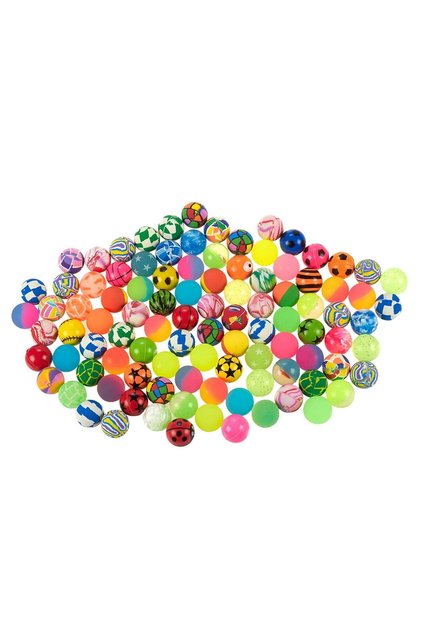 20 Adet Küçük Zıplayan Oyun Topu - Kedi Oyuncağı Karışık Desenli - Oyuncak Top - 23 mm
