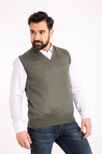 Men's Thin Wool Knitwear Knitted Regular Fit Dad Sweater 5120