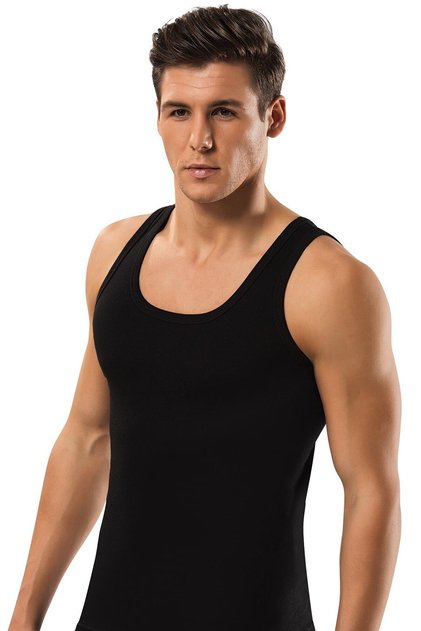 1110 Men's Classic Ribbed Tank Top White Abani Classic