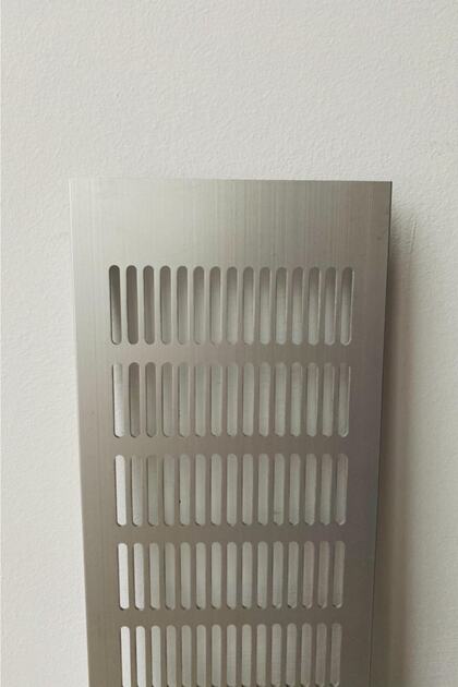 Aluminyum Havalandırma Menfezi 120*500mm Oval Delikli, Mat Eloksal
