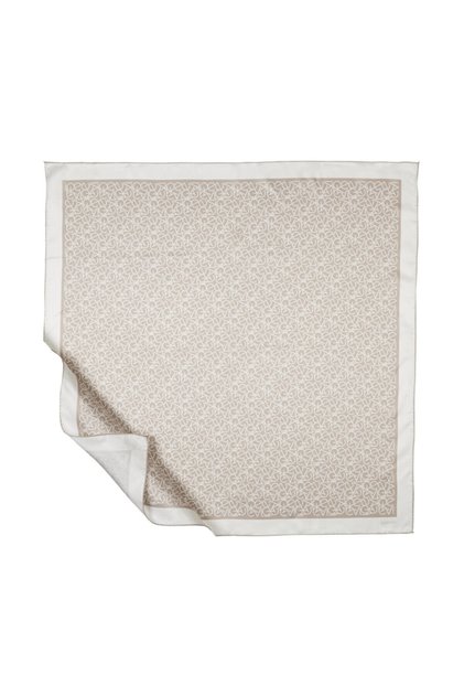 Twill İpek Eşarp - Typo Monogram - Kaya Taşı