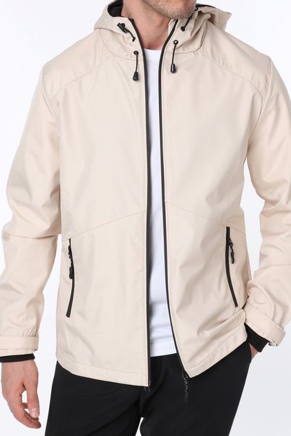 Men's Windbreaker/Raincoat Outdoor Shoulder Detailed Transitional Smoked Sports Jacket