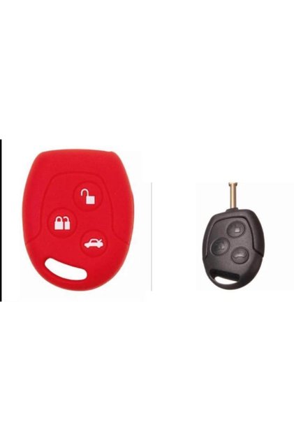 Ford Fiesta Mondeo Focus Transit Fusion Compatible Silicone Key Protection Red Color