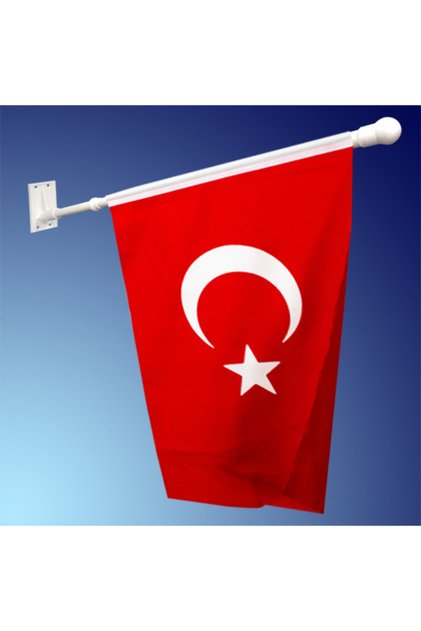 Duvar Montajlı Direk ve Türk Bayrağı