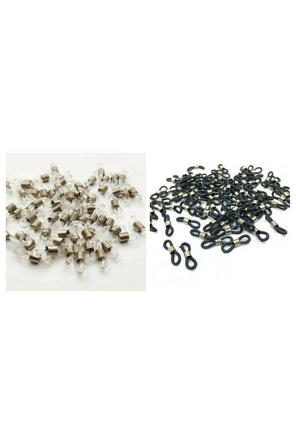 Glasses Rubber Rope Hanger 80 Pieces Black and Transparent Glasses Rubber