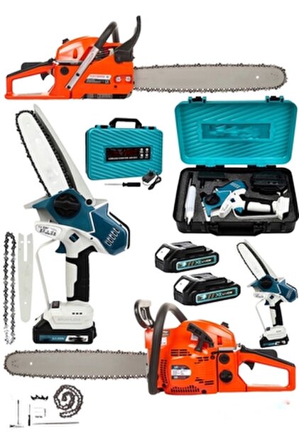 DYNAMİC MAX 3'lü Set 7.9 Hp Benzinli Odun Ağaç Kesme Hızar Motoru
