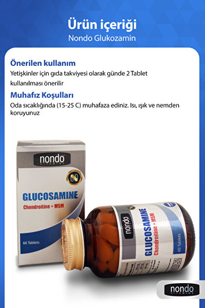Nondo Glucosamine 60 Tablet (glukozamin, Msm, Chondrotitin) - 4