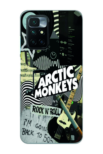 Redmi 10 2022 Compatible Arctic Monkeys Collage Pattern Transparent Phone Case
