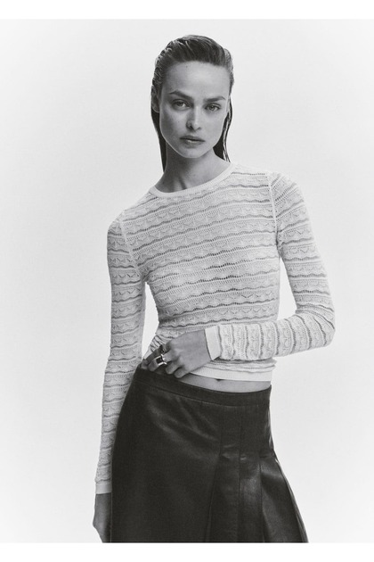 Openwork Knitted Sweater