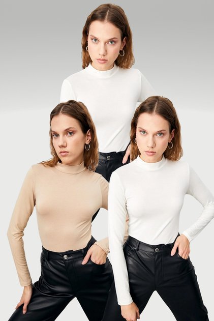 Women's White Cream White 3-Piece Body