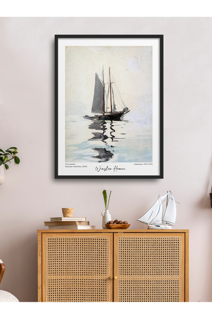 Çerçeveli Tekli Tablo Modern Yelkenli Serisi Poster Tablo TK/184