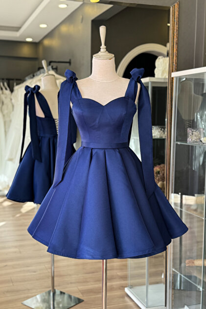 sachin and babi light blue dress Simple V-neckline Short Straps Halter Homecoming Dresses,teen Dress, Summer  Dress on Luulla main image 0