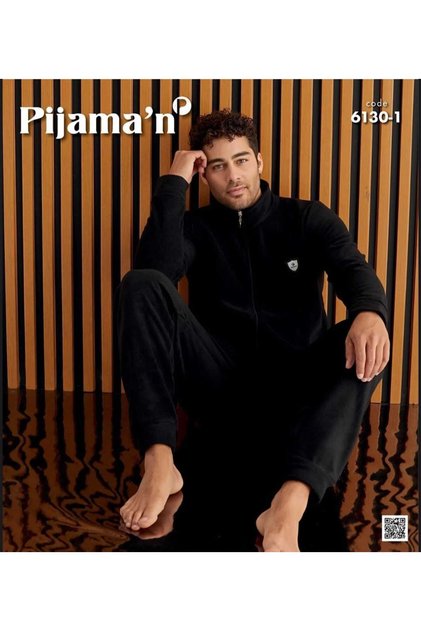 Pijaman Erkek Önden Fermuarlı Pijama Takımı 6130