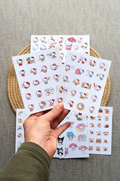 Mona Craftist 500 Adet Hello Kitty Sticker Seti 20 Parça Kuromi My