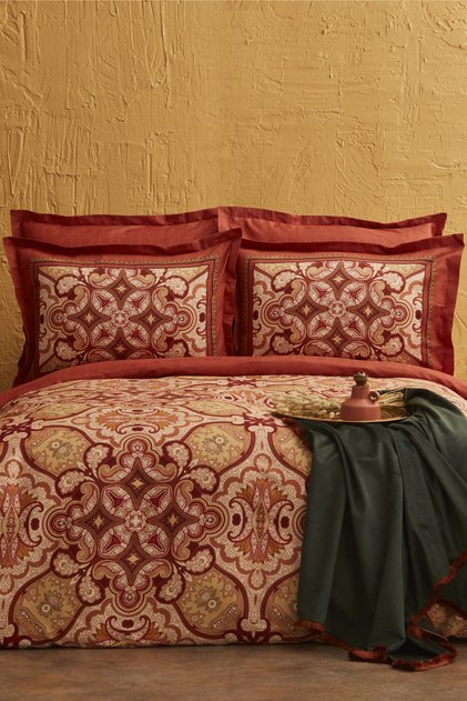 Savoy 100% Cotton Double Satin Duvet Cover Set Brown