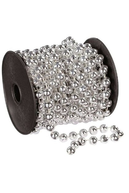 Silver Color Reel Bead Ornament Chain