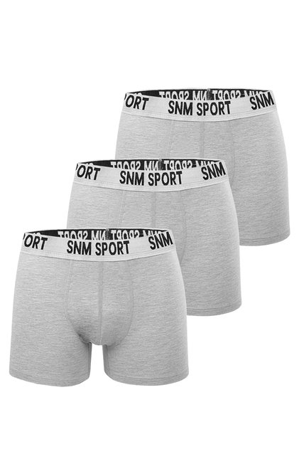 Gray Men's Lycra Boxers 3 Pack