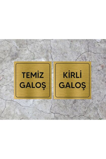 Clean Galoch Dirted Galoch Metal Lettering Gold Color with Adhesive on the Back (10cm X 10cm)