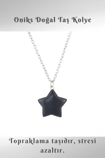 Star Onyx Natural Stone Necklace (Save Man from Negative Energy) (Aa Quality)