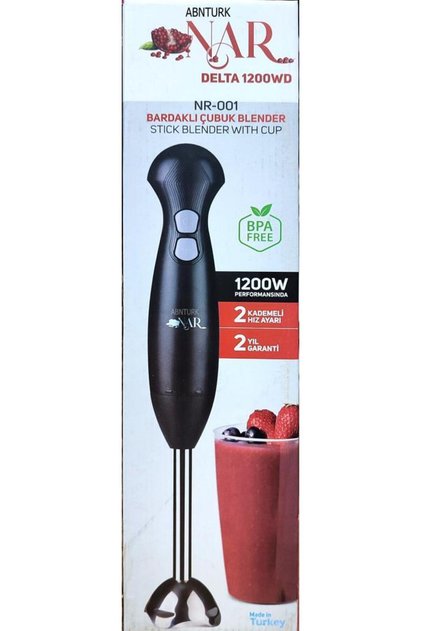 Türkiyenin Gururu Nar Delta Turbo Çubuk Blender 1200WD Yüksek Performanslı Sürahili %100 Türk Malı