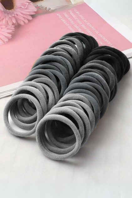 50 Pieces High Quality Elastic Buckle Set Gray Tones