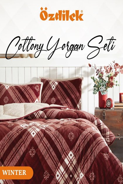 Cottony Yorgan Seti Çift Kişilik Winter 220 x 240 cm