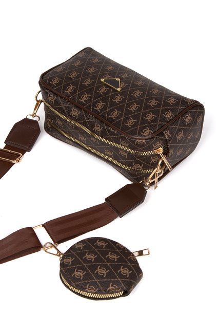 Patterned Cross Strap Shoulder Bag