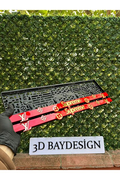 3dbaydesign SUPREME PLEKSİ PLAKALIK 2 ADET BÜYÜK - Fiyatı, Yorumları