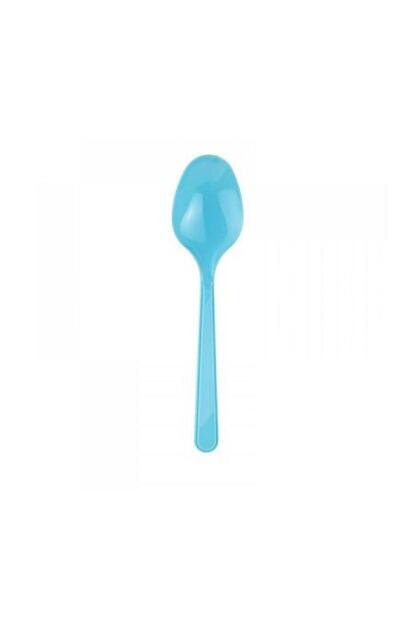 Blue Plastic Spoon 25Pcs