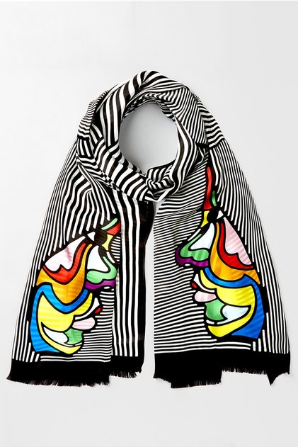 Color Face 100% Silk Shawl 65*185cm
