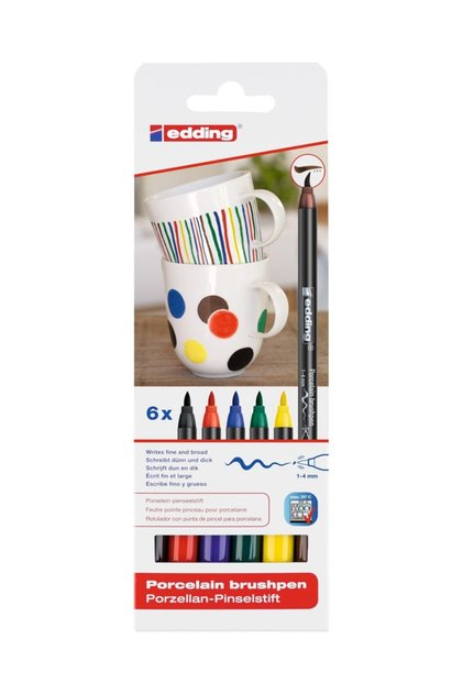 Porselen Boyama Kalemi 6'lı Set