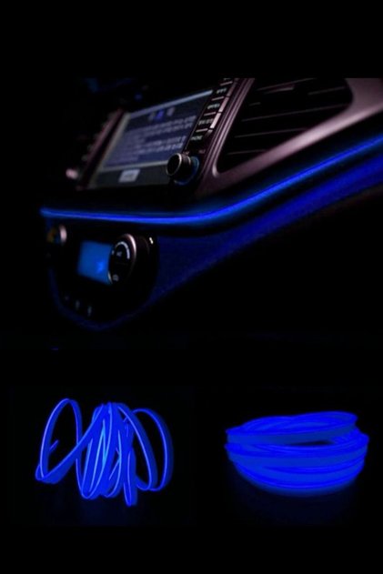 Araç İçi Neon Ledi İp Led Torpido Ledi 2 Metre Neon Led